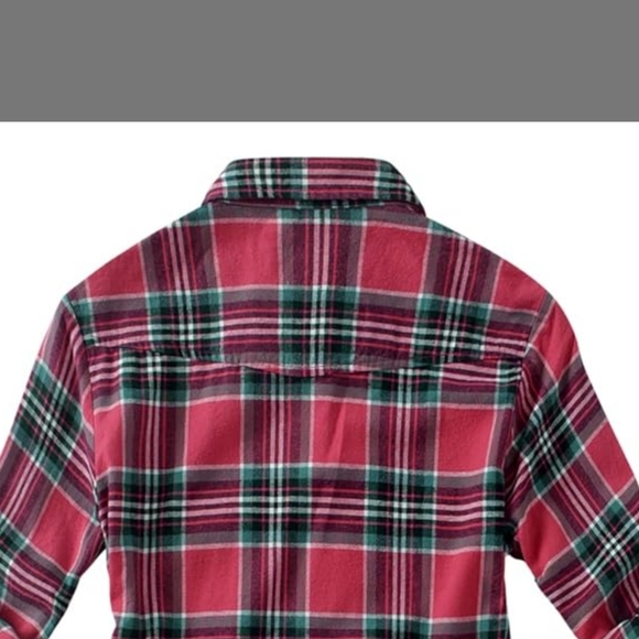 Pink and Black Green Casual Plaid Button Down Shirt - Picture 3 of 3